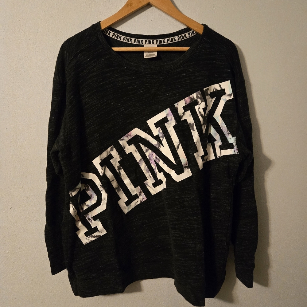 Victoria's Secret Black PINK Logo Sweater